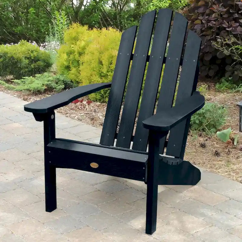 Ensemble de 3 pièces comprenant des chaises Adirondack d'extérieur et une table d'appoint pliante