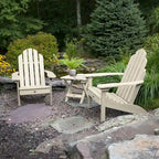Ensemble de 3 pièces comprenant des chaises Adirondack d'extérieur et une table d'appoint pliante