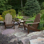 Ensemble de 3 pièces comprenant des chaises Adirondack d'extérieur et une table d'appoint pliante