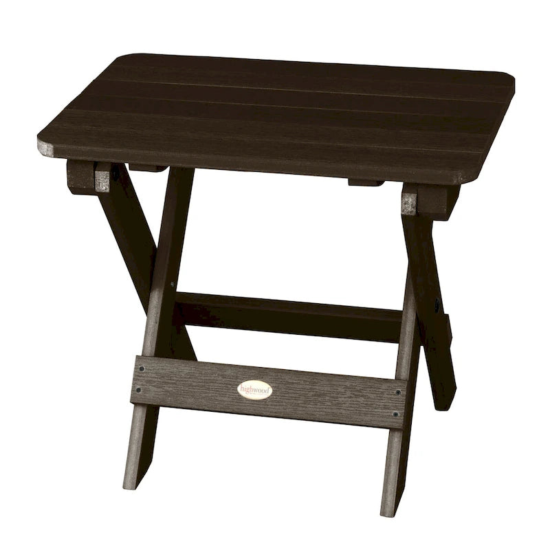 Ensemble de 3 pièces comprenant des chaises Adirondack d'extérieur et une table d'appoint pliante