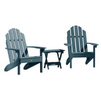 Ensemble de 3 pièces comprenant des chaises Adirondack d'extérieur et une table d'appoint pliante