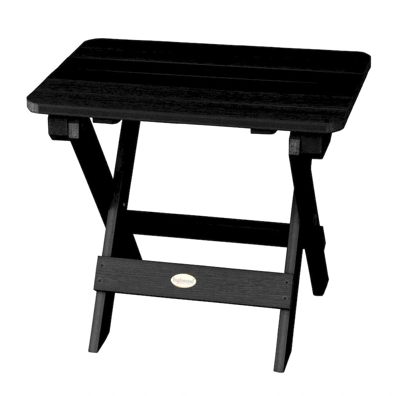 Ensemble de 3 pièces comprenant des chaises Adirondack d'extérieur et une table d'appoint pliante