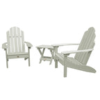 Ensemble de 3 pièces comprenant des chaises Adirondack d'extérieur et une table d'appoint pliante