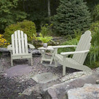 Ensemble de 3 pièces comprenant des chaises Adirondack d'extérieur et une table d'appoint pliante