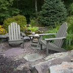 Ensemble de 3 pièces comprenant des chaises Adirondack d'extérieur et une table d'appoint pliante