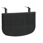 Table de balcon pliante en rotin noir CorLiving Parksville