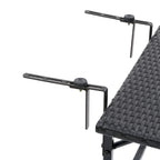 Table de balcon pliante en rotin noir CorLiving Parksville