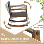Ensemble bistro 3 pièces à bascule, mobilier de jardin en rotin comprenant chaises de conversation, table basse et coussins pour balcon, terrasse ou piscine.