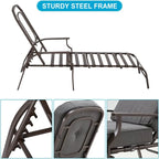 Chaise longue de patio réglable AECOJOY (ensemble de 2)