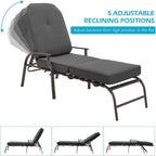 Chaise longue de patio réglable AECOJOY (ensemble de 2)