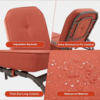 Chaise longue de patio réglable AECOJOY (ensemble de 2)