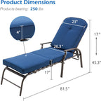 Chaise longue de patio réglable AECOJOY (ensemble de 2)