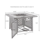 Ensemble de canapés d'extérieur en résine tressée Crosley Bradenton 5 pièces avec table de feu