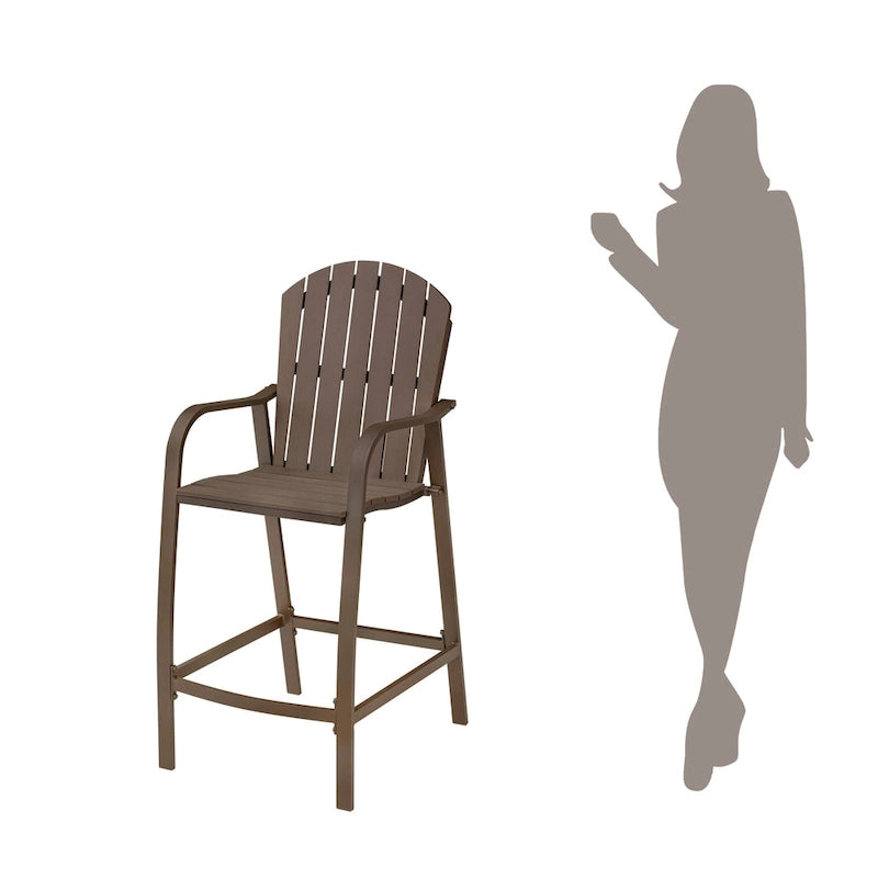 Tabourets de bar d'extérieur en aluminium VredHom (lot de 4)