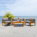 Ensemble de salon de jardin 4 pièces SAFAVIEH Hilda - 49 po L x 26 po P x 25 po H