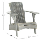 Chaise Adirondack d'extérieur SAFAVIEH en bois d'acacia philippin - 76 cm (L) x 81 cm (P) x 94 cm (H)