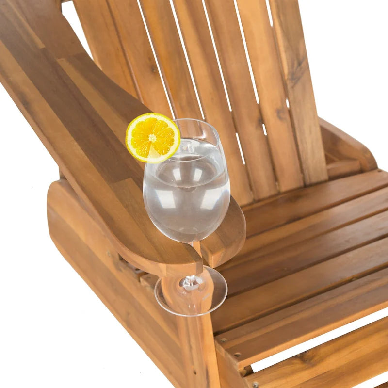Chaise Adirondack d'extérieur SAFAVIEH en bois d'acacia philippin - 76 cm (L) x 81 cm (P) x 94 cm (H)