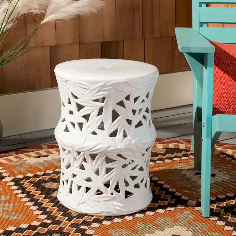 Tabouret de jardin décoratif en céramique SAFAVIEH Rosia pour intérieur/extérieur