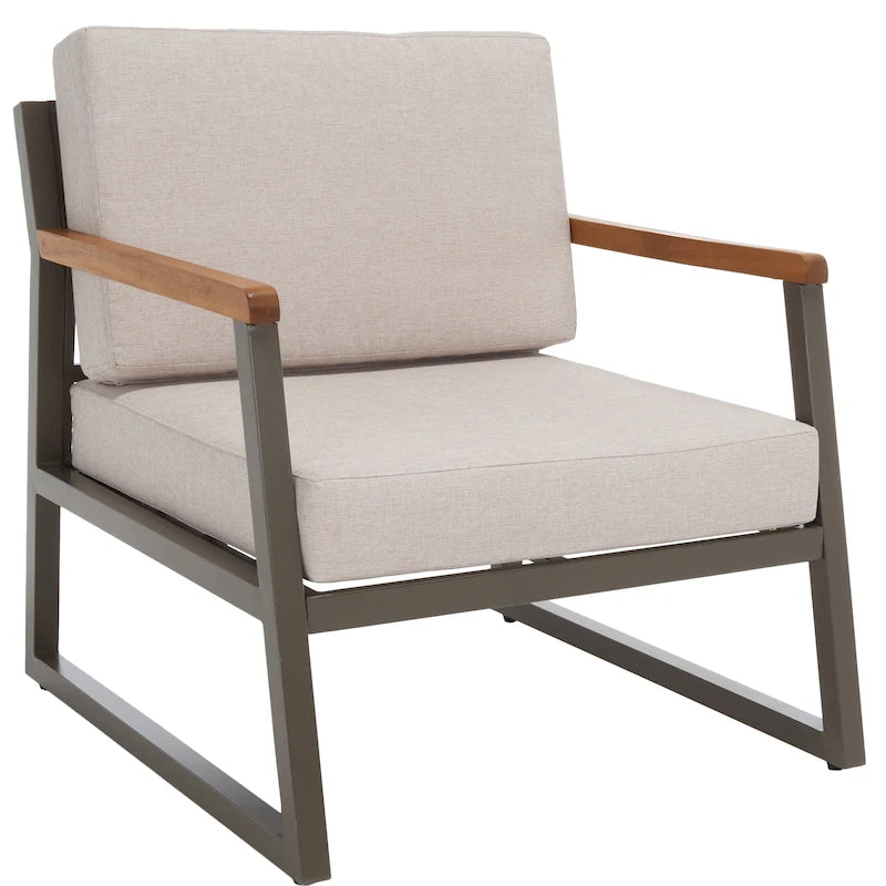 Ensemble de conversation de patio extérieur Ulviyya 4 pièces SAFAVIEH - 48 po L x 27 po P x 28 po H