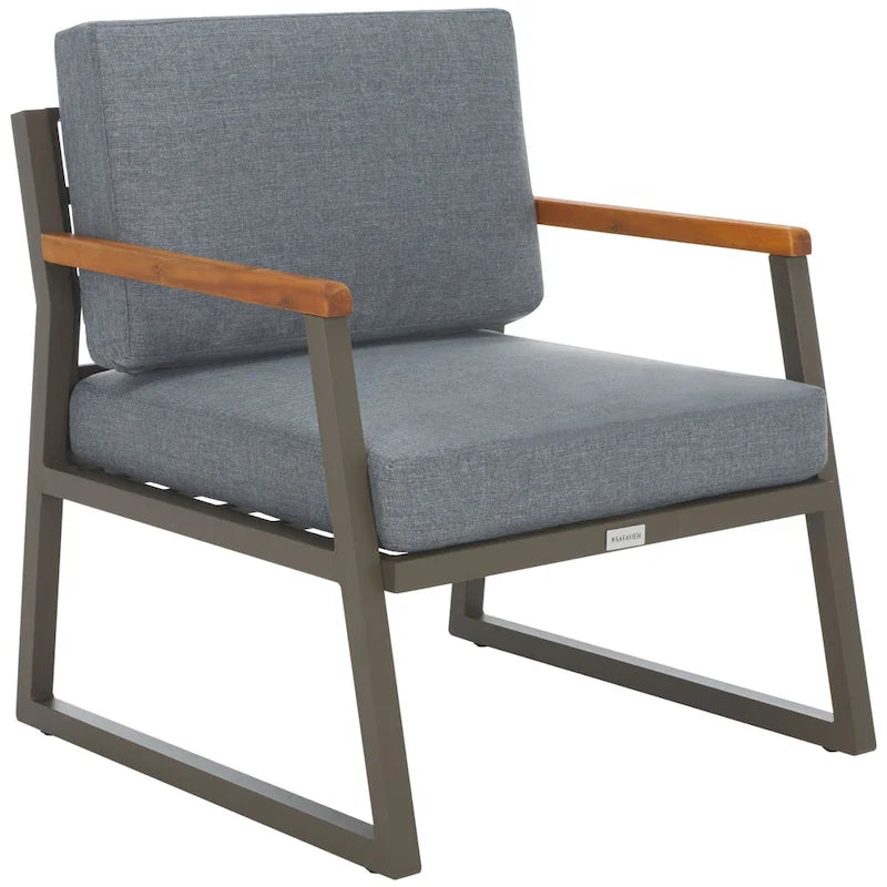 Ensemble de conversation de patio extérieur Ulviyya 4 pièces SAFAVIEH - 48 po L x 27 po P x 28 po H