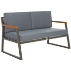 Ensemble de conversation de patio extérieur Ulviyya 4 pièces SAFAVIEH - 48 po L x 27 po P x 28 po H