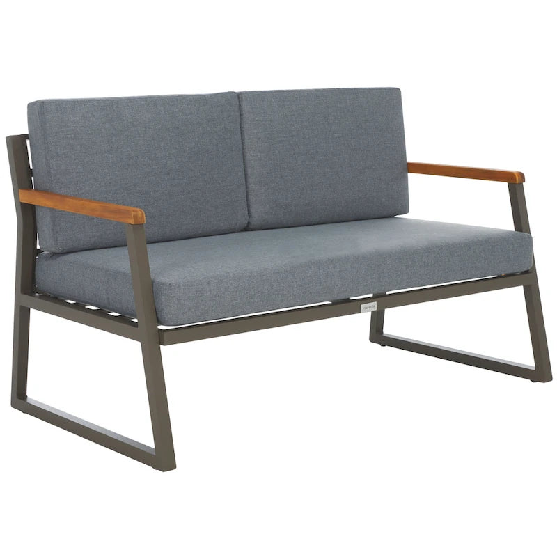 Ensemble de conversation de patio extérieur Ulviyya 4 pièces SAFAVIEH - 48 po L x 27 po P x 28 po H