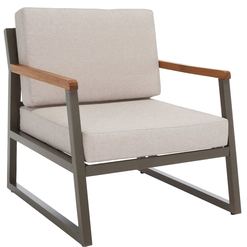 Ensemble de conversation de patio extérieur Ulviyya 4 pièces SAFAVIEH - 48 po L x 27 po P x 28 po H