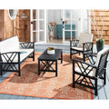Ensemble de conversation de patio extérieur SAFAVIEH Nayely 4 pièces en bois massif d'acacia - 40 po L x 20 po P x 17 po H