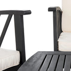 Ensemble de conversation de patio extérieur SAFAVIEH Nayely 4 pièces en bois massif d'acacia - 40 po L x 20 po P x 17 po H