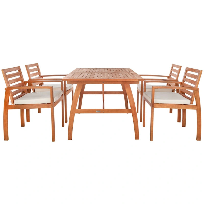 Ensemble de salle à manger d'extérieur SAFAVIEH Silviana 5 pièces - 150 cm (L) x 89 cm (P) x 76 cm (H)