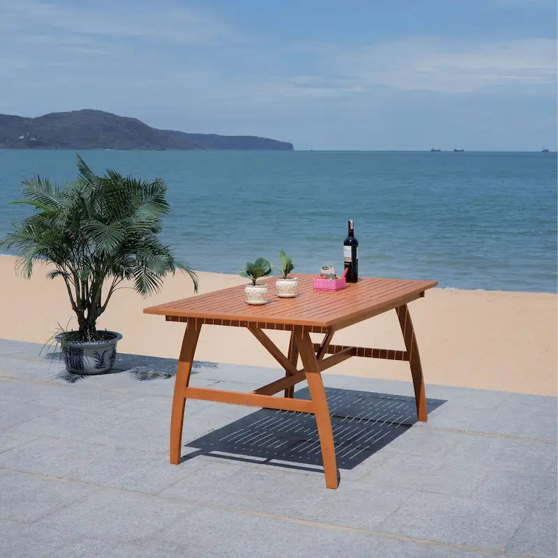 Ensemble de salle à manger d'extérieur SAFAVIEH Silviana 5 pièces - 150 cm (L) x 89 cm (P) x 76 cm (H)