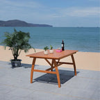 Ensemble de salle à manger d'extérieur SAFAVIEH Silviana 5 pièces - 150 cm (L) x 89 cm (P) x 76 cm (H)
