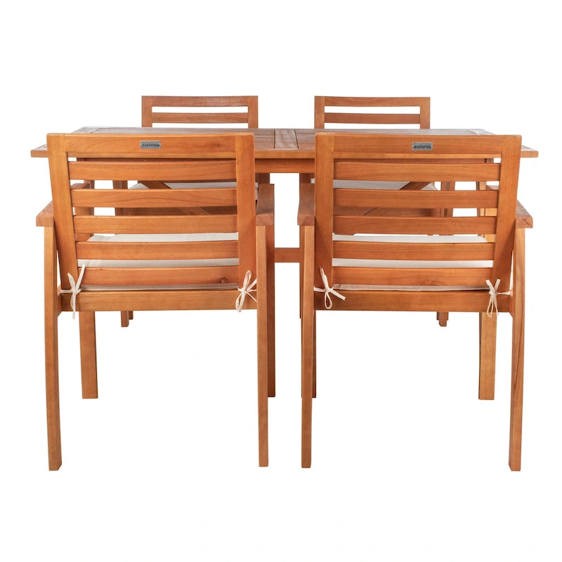 Ensemble de salle à manger d'extérieur SAFAVIEH Silviana 5 pièces - 150 cm (L) x 89 cm (P) x 76 cm (H)