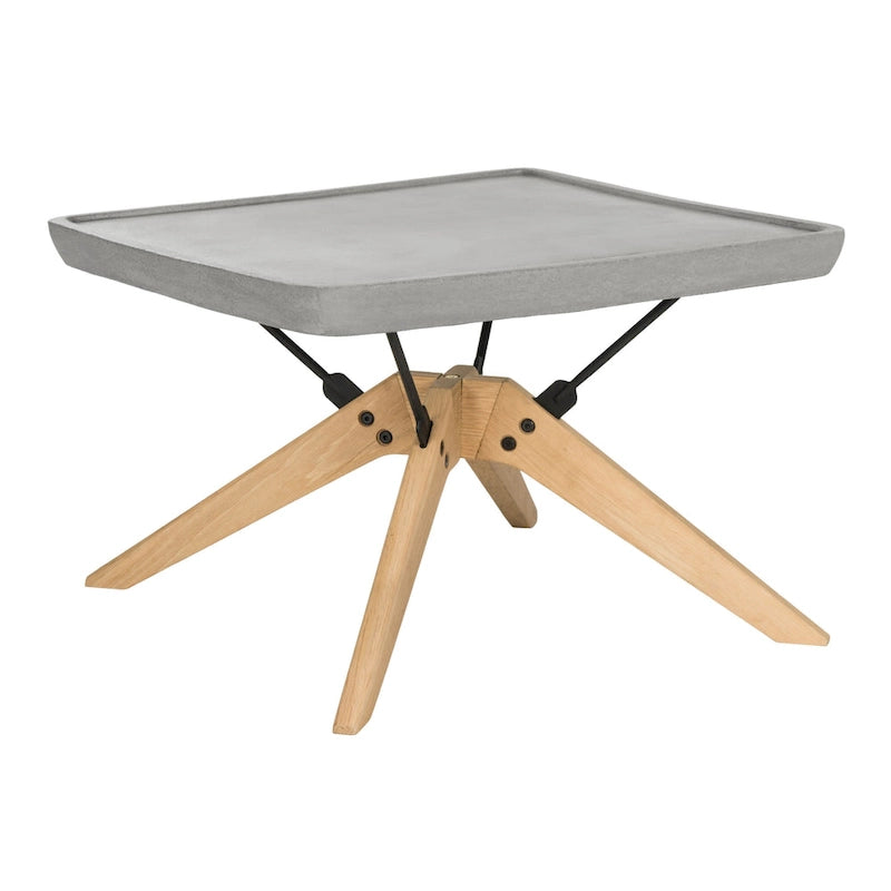 Table basse d'extérieur SAFAVIEH Ashley moderne gris foncé - 56 x 56 x 37 cm - 56 x 56 x 38 cm
