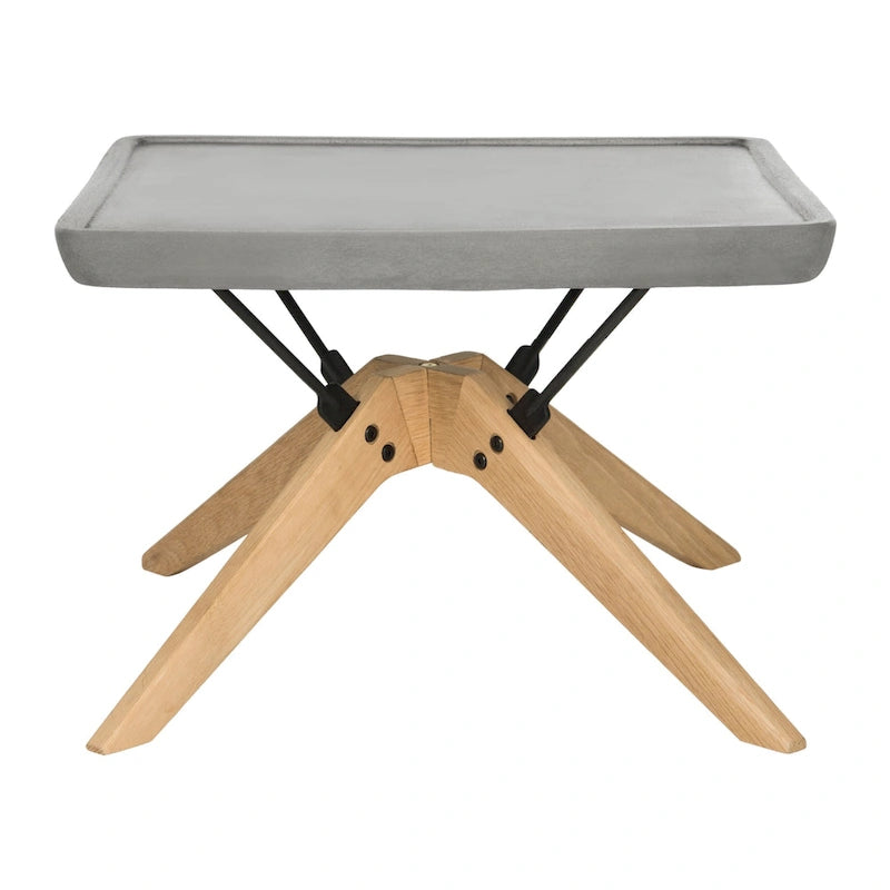 Table basse d'extérieur SAFAVIEH Ashley moderne gris foncé - 56 x 56 x 37 cm - 56 x 56 x 38 cm