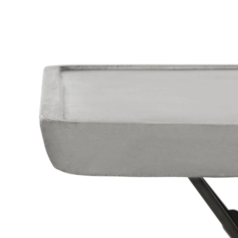 Table basse d'extérieur SAFAVIEH Ashley moderne gris foncé - 56 x 56 x 37 cm - 56 x 56 x 38 cm