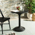 Table bistro d'extérieur SAFAVIEH en rotin noir et osier - 65 x 65 x 74 cm (27 po L x 22 po P x 28 po H)