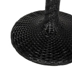 Table bistro d'extérieur SAFAVIEH en rotin noir et osier - 65 x 65 x 74 cm (27 po L x 22 po P x 28 po H)