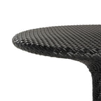 Table bistro d'extérieur SAFAVIEH en rotin noir et osier - 65 x 65 x 74 cm (27 po L x 22 po P x 28 po H)