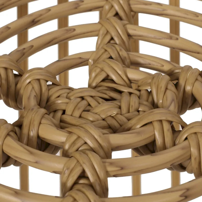 Ensemble fauteuil et table d'appoint d'extérieur en osier Caryl avec coussin, par Christopher Knight Home