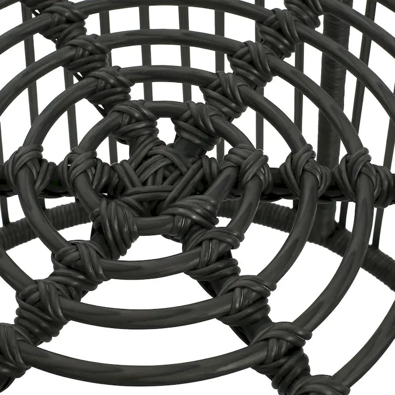 Ensemble fauteuil et table d'appoint d'extérieur en osier Caryl avec coussin, par Christopher Knight Home