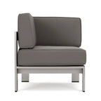Ensemble canapé d'angle moderne d'extérieur 9 places en aluminium en forme de U avec pouf, par Christopher Knight Home, Cape Coral