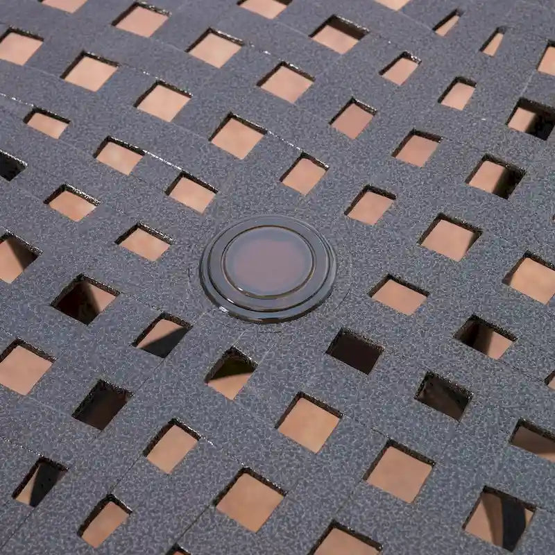 Table de salle à manger ronde Hallandale en aluminium bronze par Christopher Knight Home