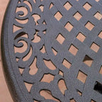 Table de salle à manger ronde Hallandale en aluminium bronze par Christopher Knight Home