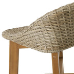 Tabourets de bar d'extérieur en osier Cayuga et bois d'acacia de Christopher Knight Home