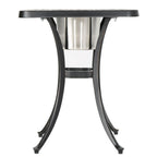 Table bistro d'extérieur Ava en fonte d'aluminium avec seau à glace, par Christopher Knight Home - 53,3 cm (P) x 53,3 cm (L) x 63,5 cm (H)