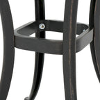 Table bistro d'extérieur Ava en fonte d'aluminium avec seau à glace, par Christopher Knight Home - 53,3 cm (P) x 53,3 cm (L) x 63,5 cm (H)