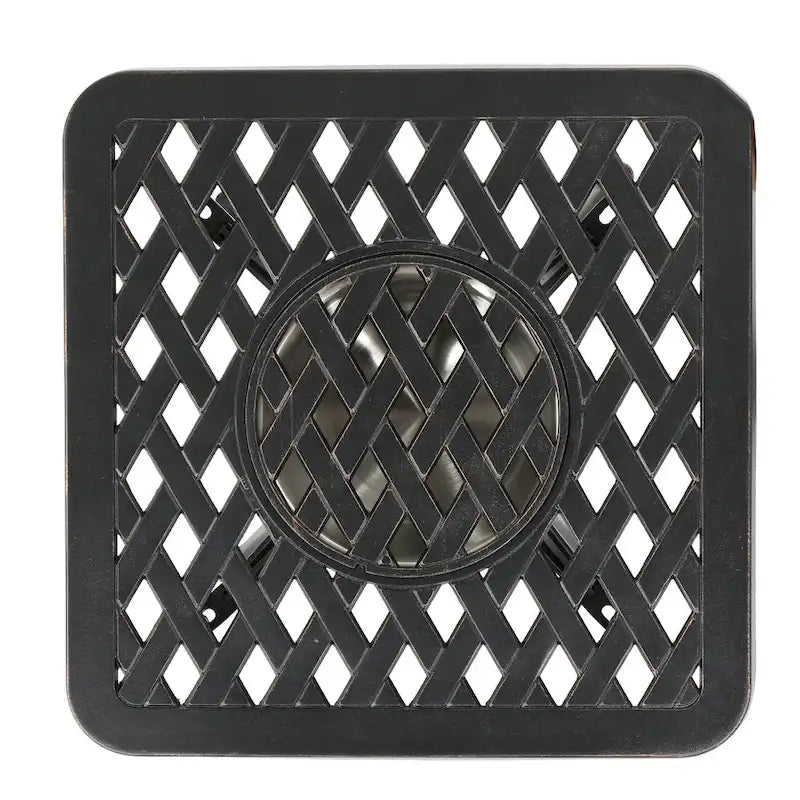 Table bistro d'extérieur Ava en fonte d'aluminium avec seau à glace, par Christopher Knight Home - 53,3 cm (P) x 53,3 cm (L) x 63,5 cm (H)