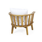Ensemble de fauteuils club 4 places en bois d'acacia et foyer extérieur Ridgeview par Christopher Knight Home