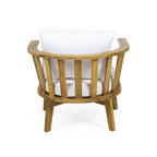 Ensemble de fauteuils club 4 places en bois d'acacia et foyer extérieur Ridgeview par Christopher Knight Home